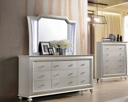Acme Kaitlyn LED & Champagne Mirror w/LED