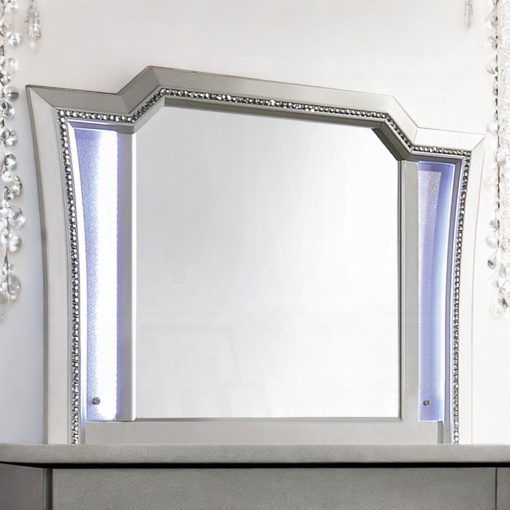 Acme Kaitlyn Champagne Mirror with Led - Image 4