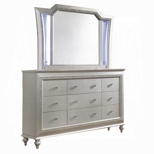 Acme Kaitlyn Champagne Mirror with Led - Image 5