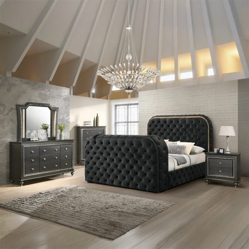 Acme Kaitlyn Champagne Nightstand - Image 6