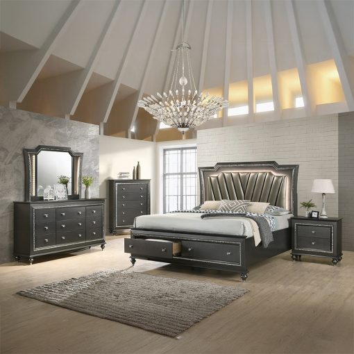 Acme Kaitlyn Champagne Nightstand - Image 7