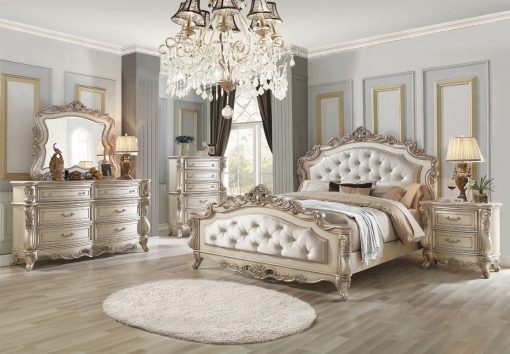 Gorsedd Fabric & Golden Ivory Bed