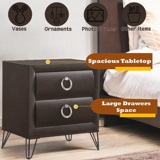 Acme Tablita Dark Merlot Nightstand - Image 3