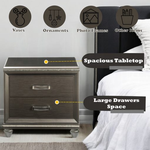 Acme Sadie Dark Champagne Nightstand - Image 3