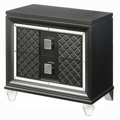 Acme Sawyer Metallic Gray Nightstand