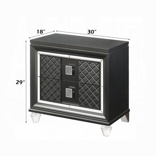 Acme Sawyer Metallic Gray Nightstand - Image 2