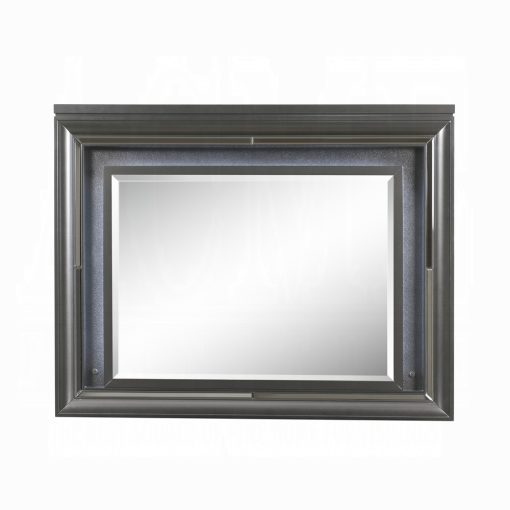Acme Sawyer Metallic Gray Mirror with Led - Image 2