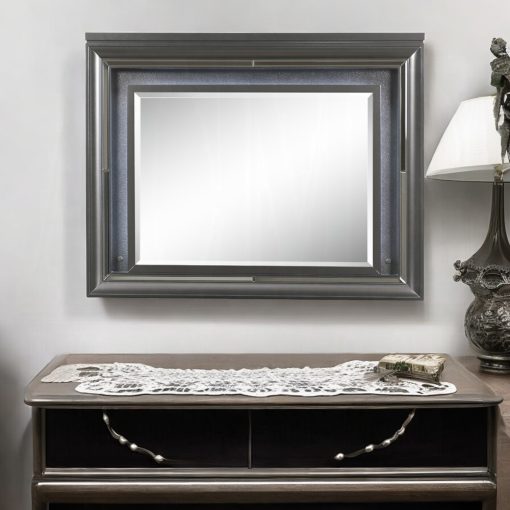 Acme Sawyer Metallic Gray Mirror with Led - Image 3