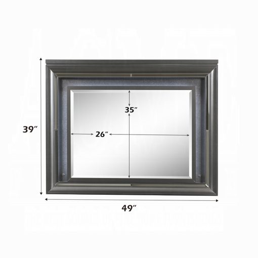 Acme Sawyer Metallic Gray Mirror with Led - Image 7