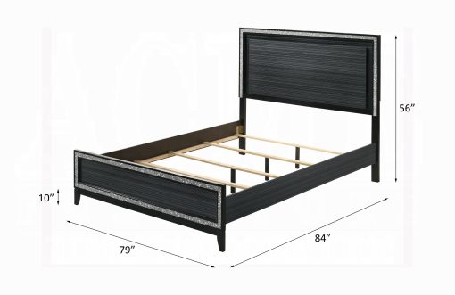 Acme Haiden LED & Weathered Black Bed with Led - Image 5