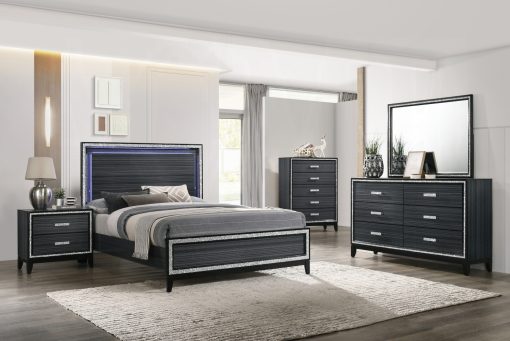 Acme Haiden Weathered Black Nightstand - Image 5