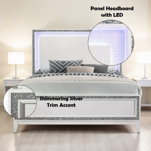 Acme Haiden White Bed with Led - Image 5