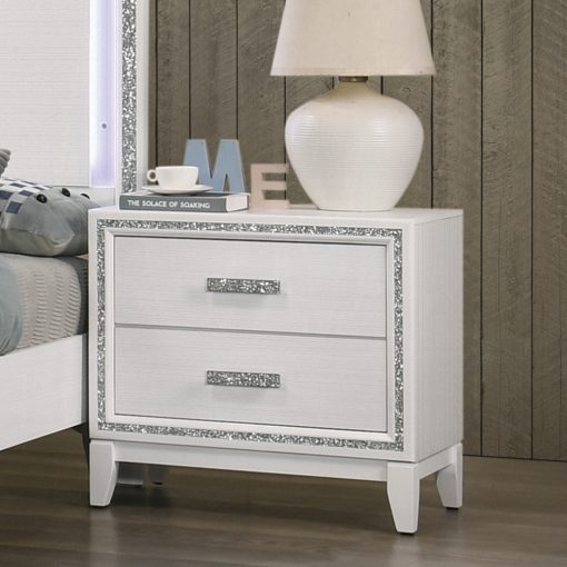 Acme Haiden White Nightstand