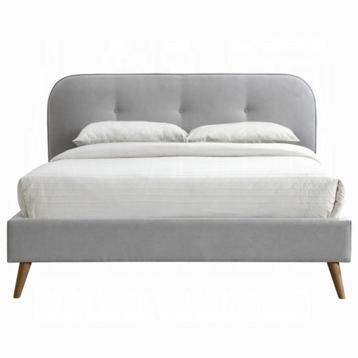 Acme Graves Gray Fabric Bed - Image 2