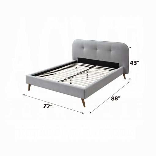 Acme Graves Gray Fabric Bed - Image 4