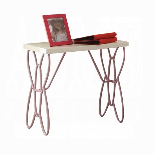 Acme Priya Ii White & Light Synthetic Leather Rple Nightstand - Image 4