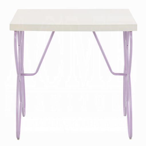Acme Priya Ii White & Light Synthetic Leather Rple Nightstand - Image 2