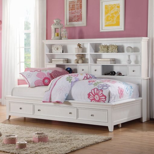 Acme Lacey White Daybed with Storage