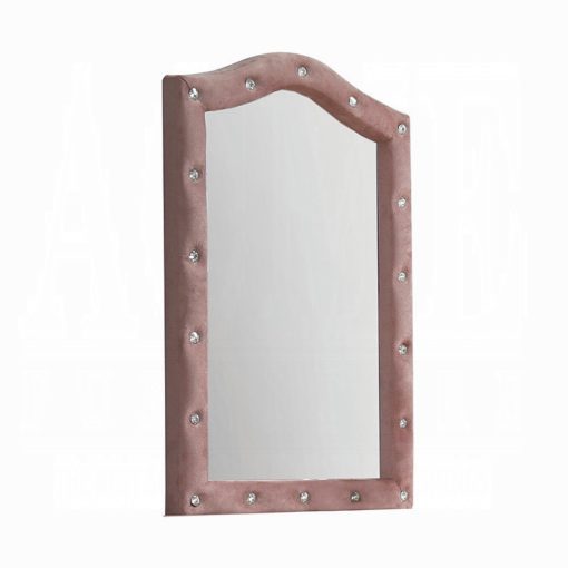 Acme Reggie Pink Fabric Mirror - Image 2