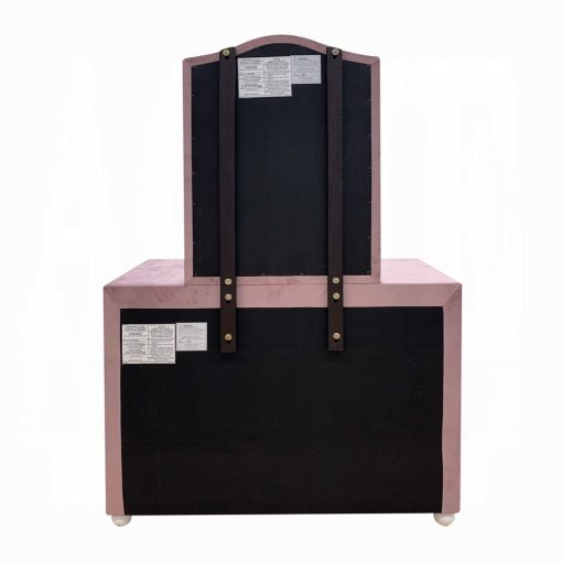Acme Reggie Pink Fabric Mirror - Image 8