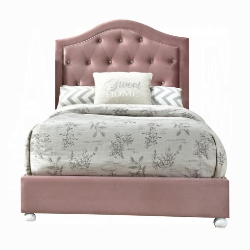 Acme Reggie Pink Fabric Bed - Image 2