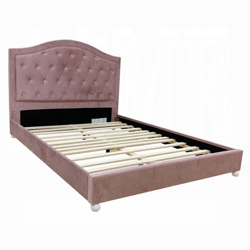 Acme Reggie Pink Fabric Bed - Image 3