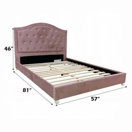 Acme Reggie Pink Fabric Bed - Image 8