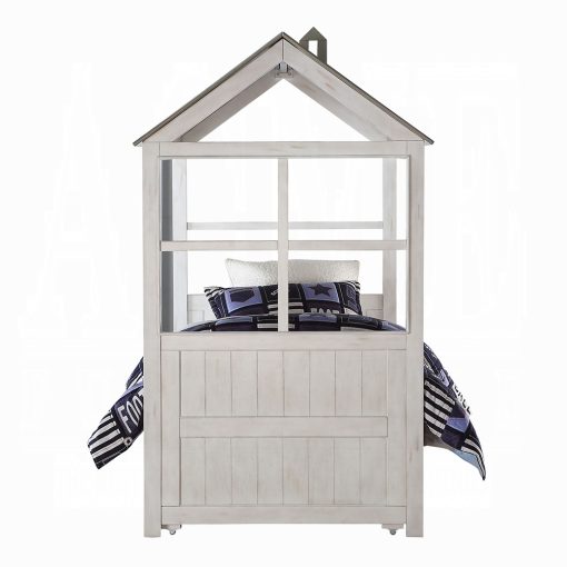 Acme Tree House II Weathered White & Washed Gray Twin Bed - Image 4