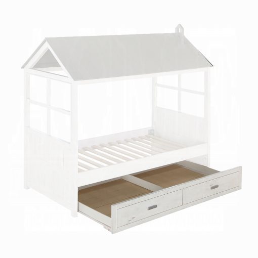 Acme Tree House II Weathered White & Washed Gray Trundle (Twin) - Image 2