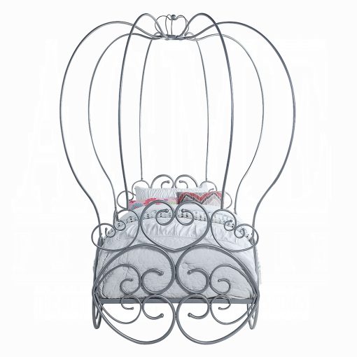 Acme Priya Silver Twin Bed with Canopy - Image 3