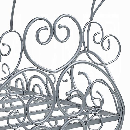 Acme Priya Silver Twin Bed with Canopy - Image 4