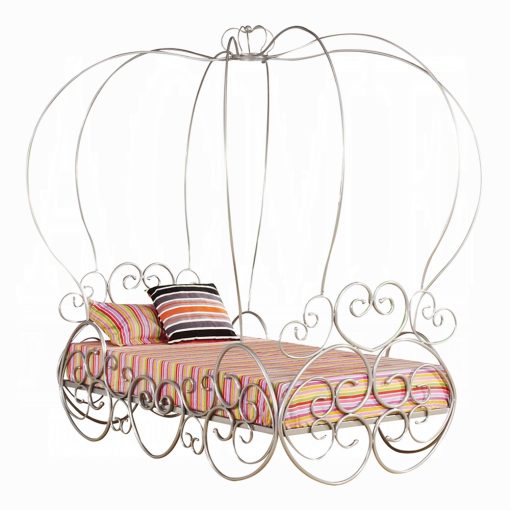 Acme Priya Silver Twin Bed with Canopy - Image 6