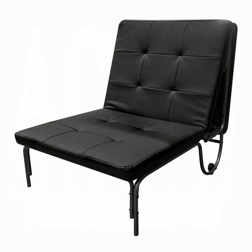 Acme Senon Silver & Black Adjustable Chair (Futon) - Image 3