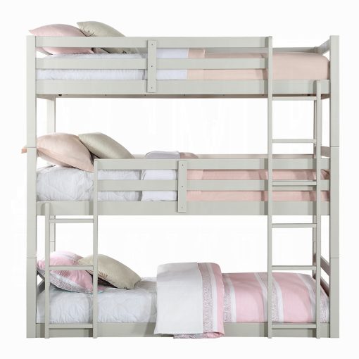 Acme Ronnie Light Gray Triple Twin Bunk Bed - Image 3