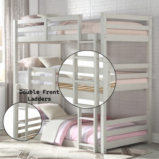 Acme Ronnie Light Gray Triple Twin Bunk Bed - Image 4