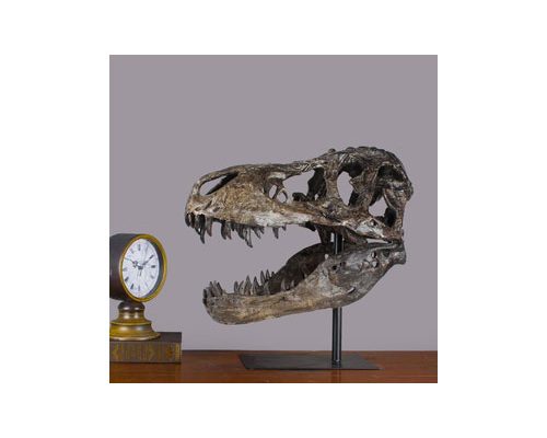 The Light Garden Resin Dinosaur Head On Metal Stand