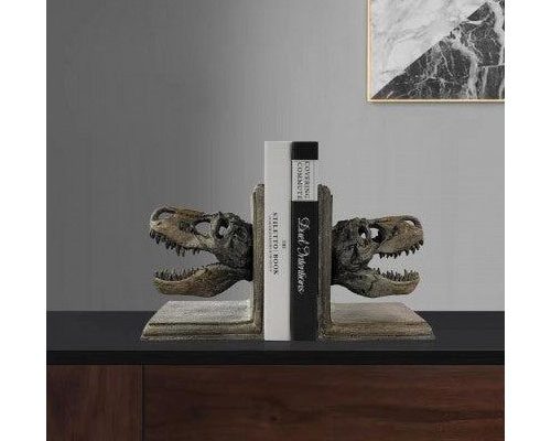 The Light Garden Resin Dinosaur Head Bookends Set of 2