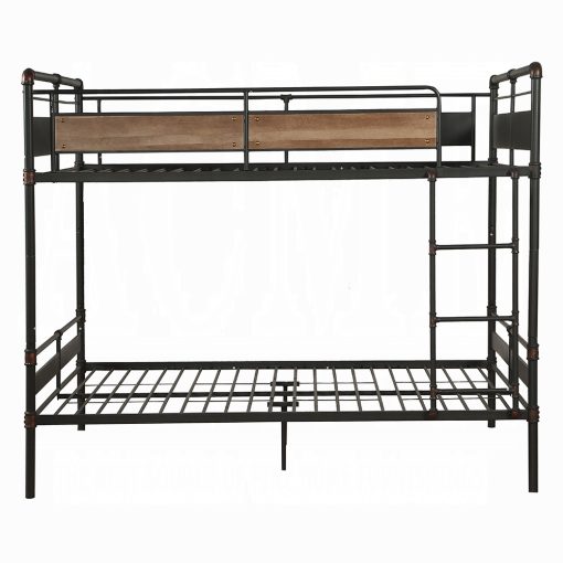 Acme Brantley II Sandy Black & Dark Bronze Hand-Brushed Double Queen Bunk Bed - Image 3