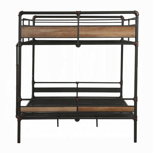 Acme Brantley II Sandy Black & Dark Bronze Hand-Brushed Double Queen Bunk Bed - Image 4