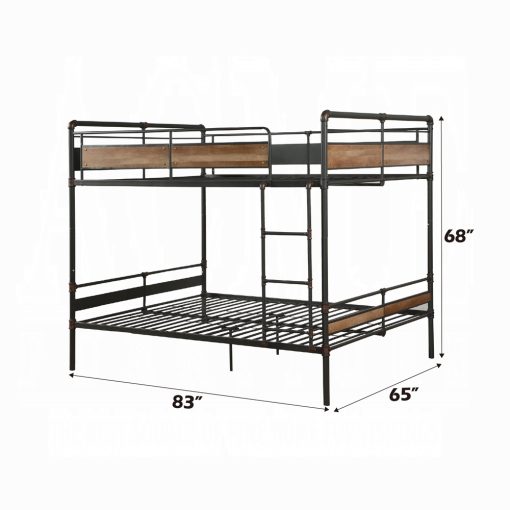 Acme Brantley II Sandy Black & Dark Bronze Hand-Brushed Double Queen Bunk Bed - Image 6