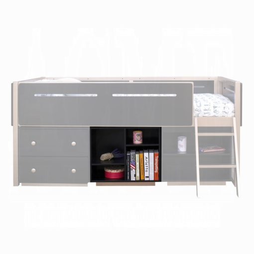 Acme Prescott Black & Rose-Gold Bookshelf (2 Compartments) - Image 2