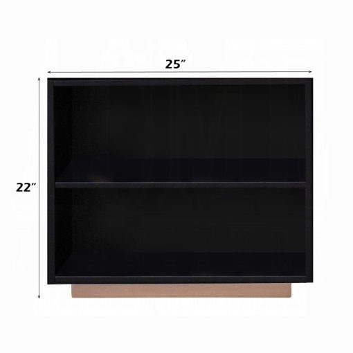 Acme Prescott Black & Rose-Gold Bookshelf (2 Compartments) - Image 4