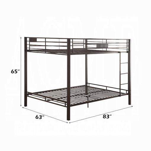 Acme Limbra Sandy Black Double Queen Bunk Bed - Image 2
