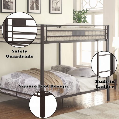 Acme Limbra Sandy Black Double Queen Bunk Bed - Image 3