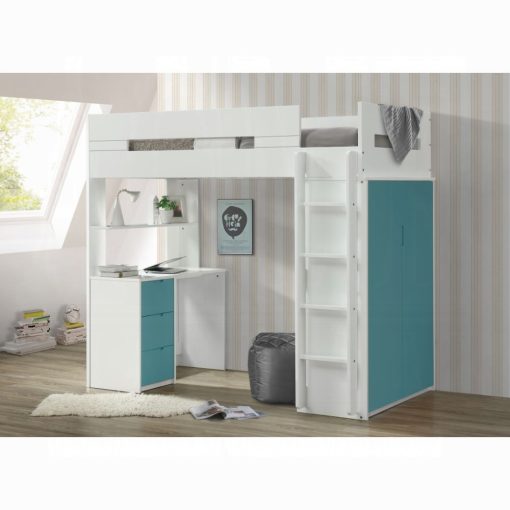 Acme Nerice Twin Loft Bed with Desk & Wardrobe - Image 11