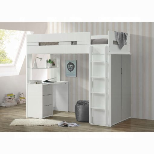 Acme Nerice Twin Loft Bed with Desk & Wardrobe - Image 14