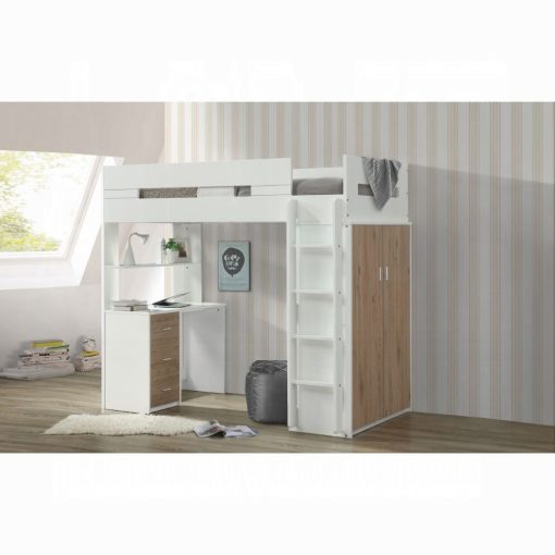 Acme Nerice Twin Loft Bed with Desk & Wardrobe - Image 16