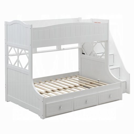 Acme Meyer White Twin/Full Bunk Bed with Storage - Image 2