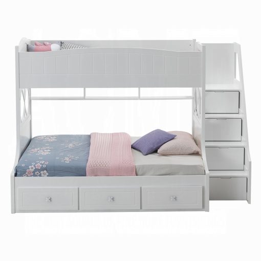 Acme Meyer White Twin/Full Bunk Bed with Storage - Image 3