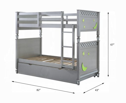 Acme Valerie Silver Twin/Twin Bunk Bed - Image 2